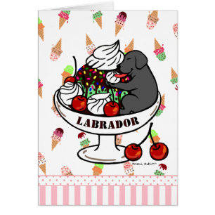 Black Labrador & Ice Cream Sundae