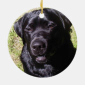 Black Labrador Keramisch Ornament (Achterkant)