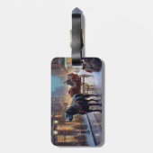 Black Labrador Kerstfeest Seizoen Bagagelabel (Achterkant verticaal)