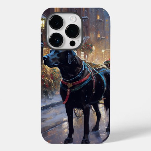 Black Labrador Kerstfeest Seizoen Case-Mate iPhone Case (Achterkant)