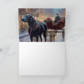 Black Labrador Kerstfeest Seizoen Kaart (Binnen)