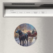 Black Labrador Kerstfeest Seizoen Magneet (Insitu (Vaatwasser))