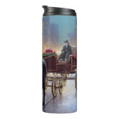 Black Labrador Kerstfeest Seizoen Thermosbeker (Geroteerd rechts)