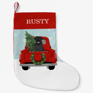 Black Labrador-kersthond Kleine Kerstsok