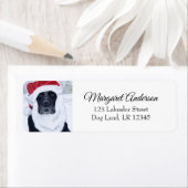 Black Labrador-kerstinloopadres Etiket (Insitu)