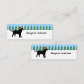 Black Labrador kerstkerstkerstkerstkerstBladwijzer Mini Visitekaartje (Voorkant / Achterkant)
