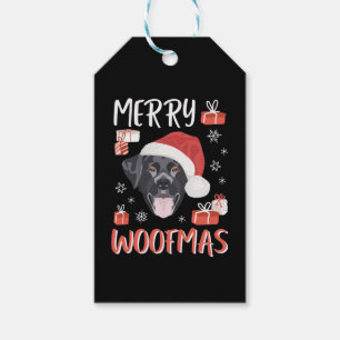 Black Labrador Kerstmis Cadeaulabel