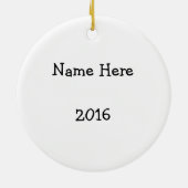 Black Labrador kerstversiering Keramisch Ornament (Achterkant)