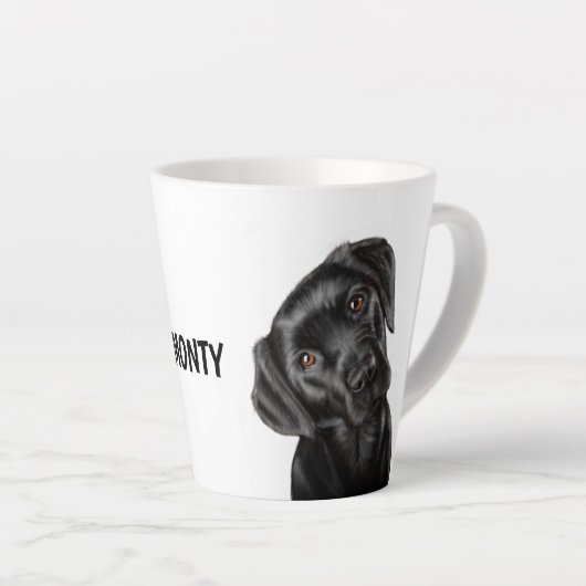 Black Labrador Latte Mok (Rechterhoek)