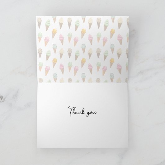 Black Labrador Lick Ice Cream - Hartelijk dank Bedankkaart (Binnen)