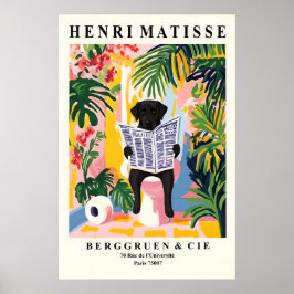 Black Labrador on Toilet Print Funny Matisse