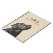 Black Labrador Personalized Journal-laptop Notitieboek (Linkerzijde)
