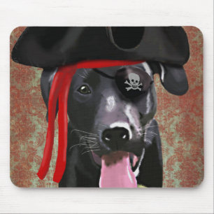 Black Labrador Pirate Dog Muismat
