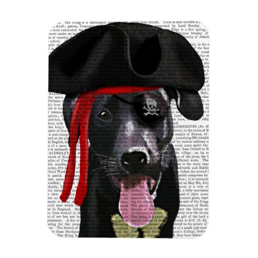 Black Labrador Pirate Magneet (Verticaal)