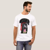 Black Labrador Pirate T-shirt (Voorkant volledig)