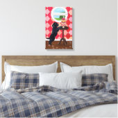 Black Labrador Puppy and Cupcakes Artwork Canvas Afdruk (Insitu (Slaapkamer))