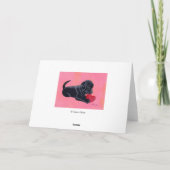 Black Labrador Puppy Bedankt voor je creditcard (Achterkant)
