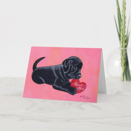 Black Labrador Puppy Bedankt voor je creditcard (Voorkant)