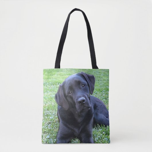 Black Labrador Puppy Dog Draagtas (Voorkant)