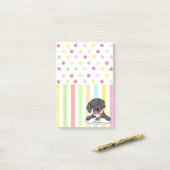 Black Labrador Puppy Ice Cream Memo Post-it® Notes (Op bureau)