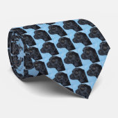 Black Labrador Puppy Painting Stropdas (Opgerold)