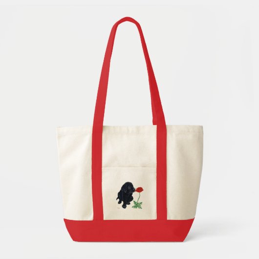Black Labrador Puppy Tote Bag (Voorkant)