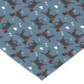 Black Labrador Retriever Blue Pattern Korte Tafelloper (Hoek)