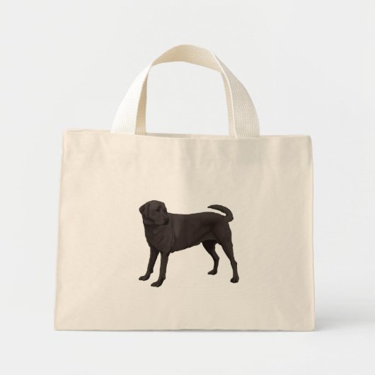 Black Labrador Retriever Canvas tas (Voorkant)