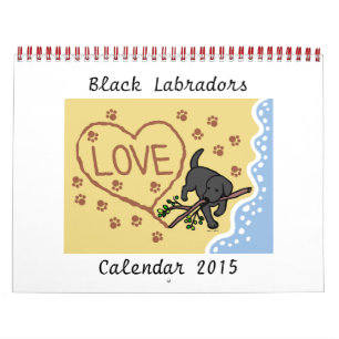 Black Labrador Retriever Cartoon Agenda 2015 Kalender