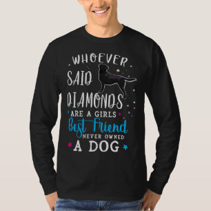 Black Labrador Retriever, die zei dat diamanten zi T-shirt