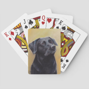 Black Labrador Retriever Dog Art-speelkaarten Pokerkaarten