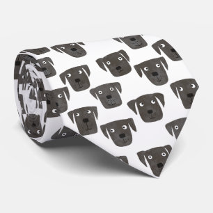 Black Labrador Retriever Dog Cute Pattern Stropdas