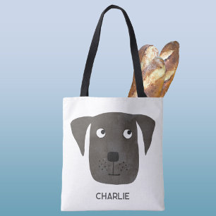 Black Labrador Retriever Dog gepersonaliseerd Draagtas