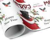 Black Labrador Retriever Dog in kerstcadeau Cadeaupapier (Rol Hoek)