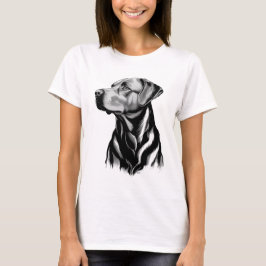 Black Labrador Retriever Dog Mom Sketch T-shirt