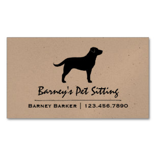 Black Labrador Retriever Dog Silhouette Black Lab Visitekaartje Magneet