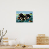 Black Labrador Retriever, Duck Hunters Poster (Keuken)