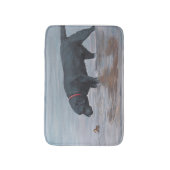 Black Labrador Retriever Ducking Dog Art Bath Mat (Voorkant Verticaal)