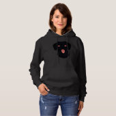 Black Labrador Retriever Face Hoodie (Voorkant volledig)