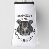 Black Labrador Retriever Golfheadcover (Draai 90)
