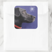 Black Labrador Retriever Holiday Sticker (Tas)