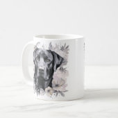 Black Labrador Retriever Hondenkoffie Mok (Voorkant links)