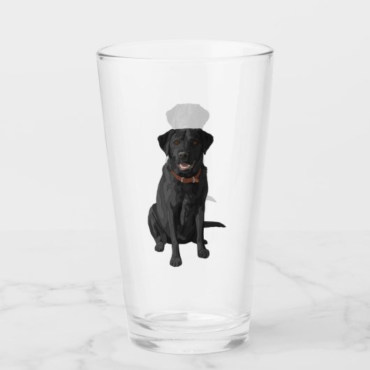 Black Labrador Retriever Hondenliefhebber Gift Glas (Voorkant)