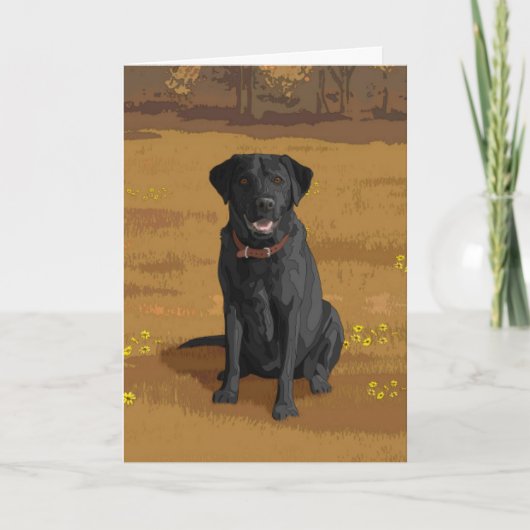 Black Labrador Retriever Hondenliefhebber Gift Kaart (Voorkant)