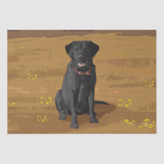 Black Labrador Retriever Hondenliefhebber Gift Tissuepapier (Voorkant)