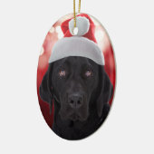 Black Labrador Retriever Keramisch Ornament (Links)
