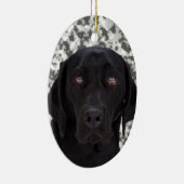 Black Labrador Retriever Keramisch Ornament (Rechts)