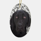 Black Labrador Retriever Keramisch Ornament (Links)