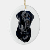 Black Labrador Retriever Keramisch Ornament (Rechts)
