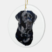 Black Labrador Retriever Keramisch Ornament (Links)